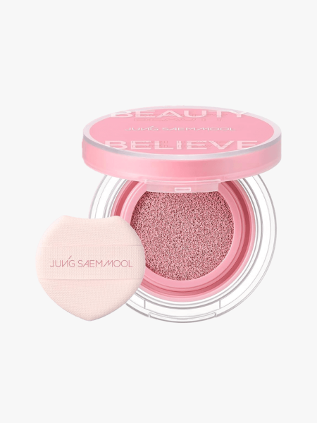 Jung Saem Mool Artist Cushion Blush Blur in branded component on a light gray background