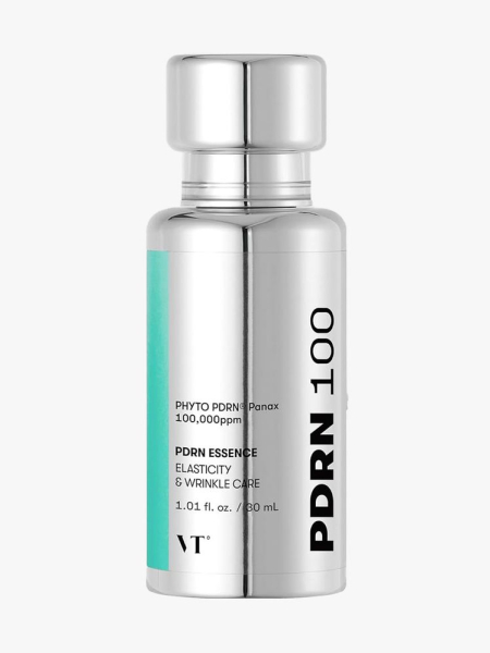 VT Cosmetics PDRN Essence 100 in branded component on a light gray background